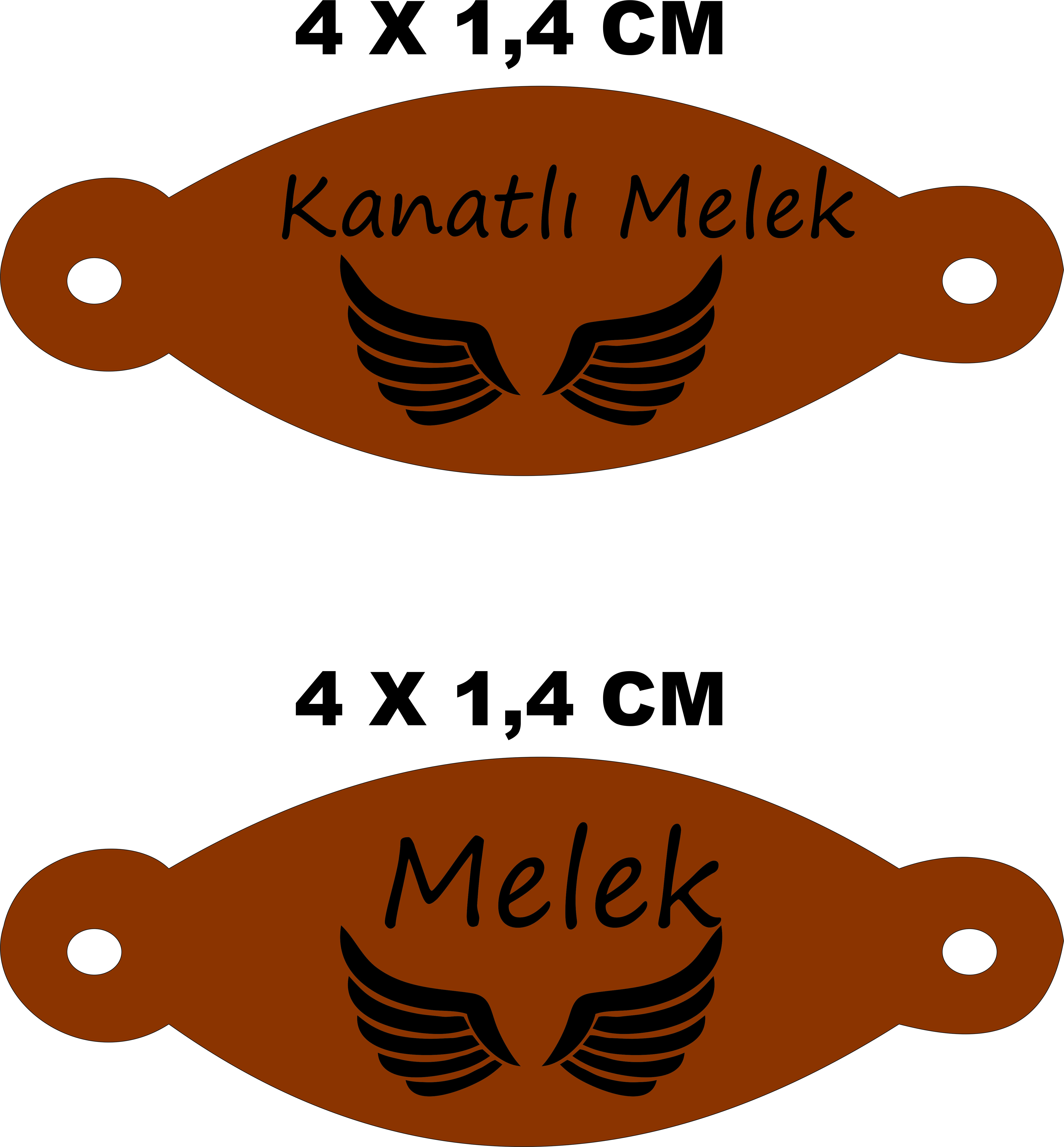 Deri Etiket 4 X 1,4 (100 ADET )