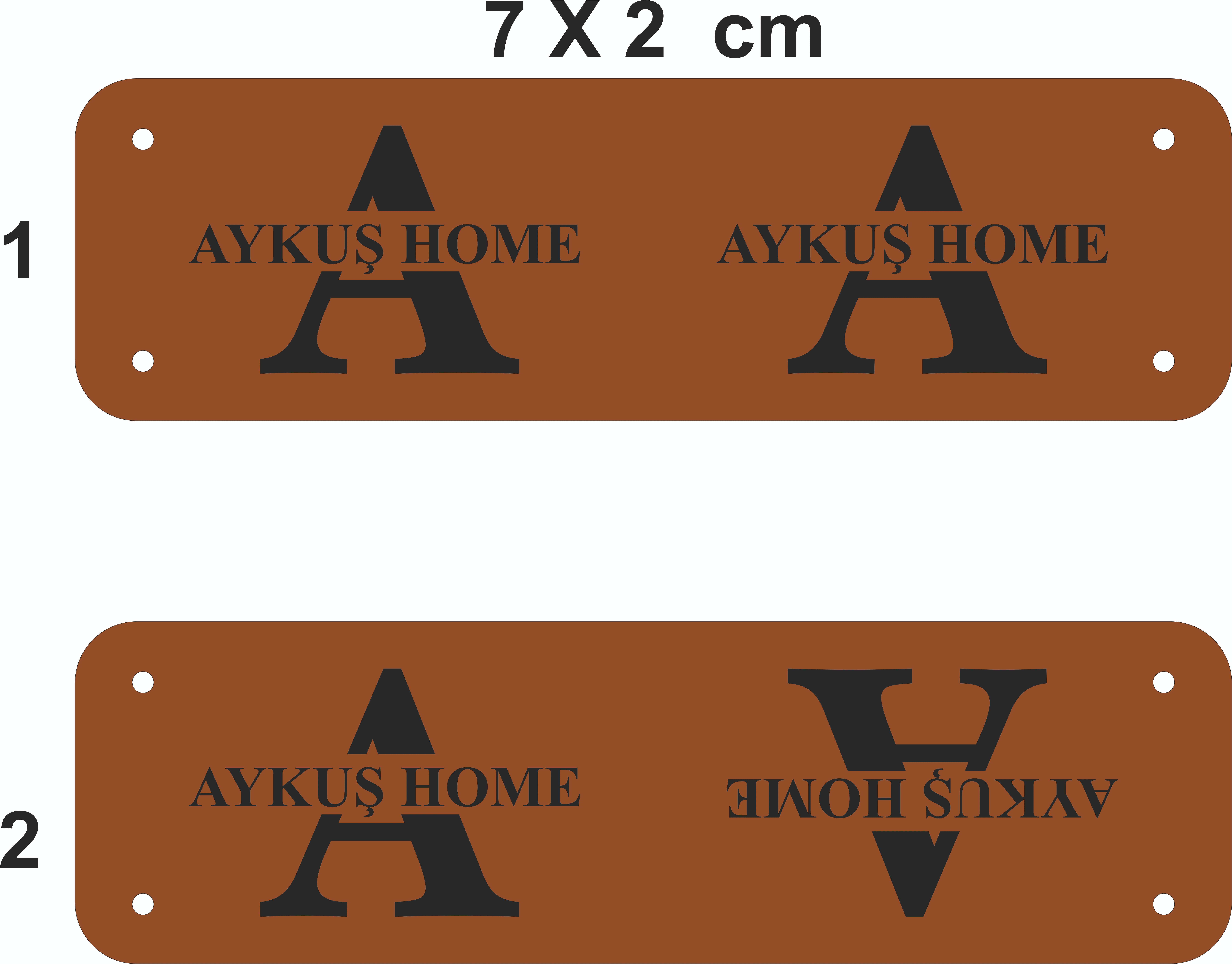 7 X 2 DERİ ETİKET (100 ADET ) 