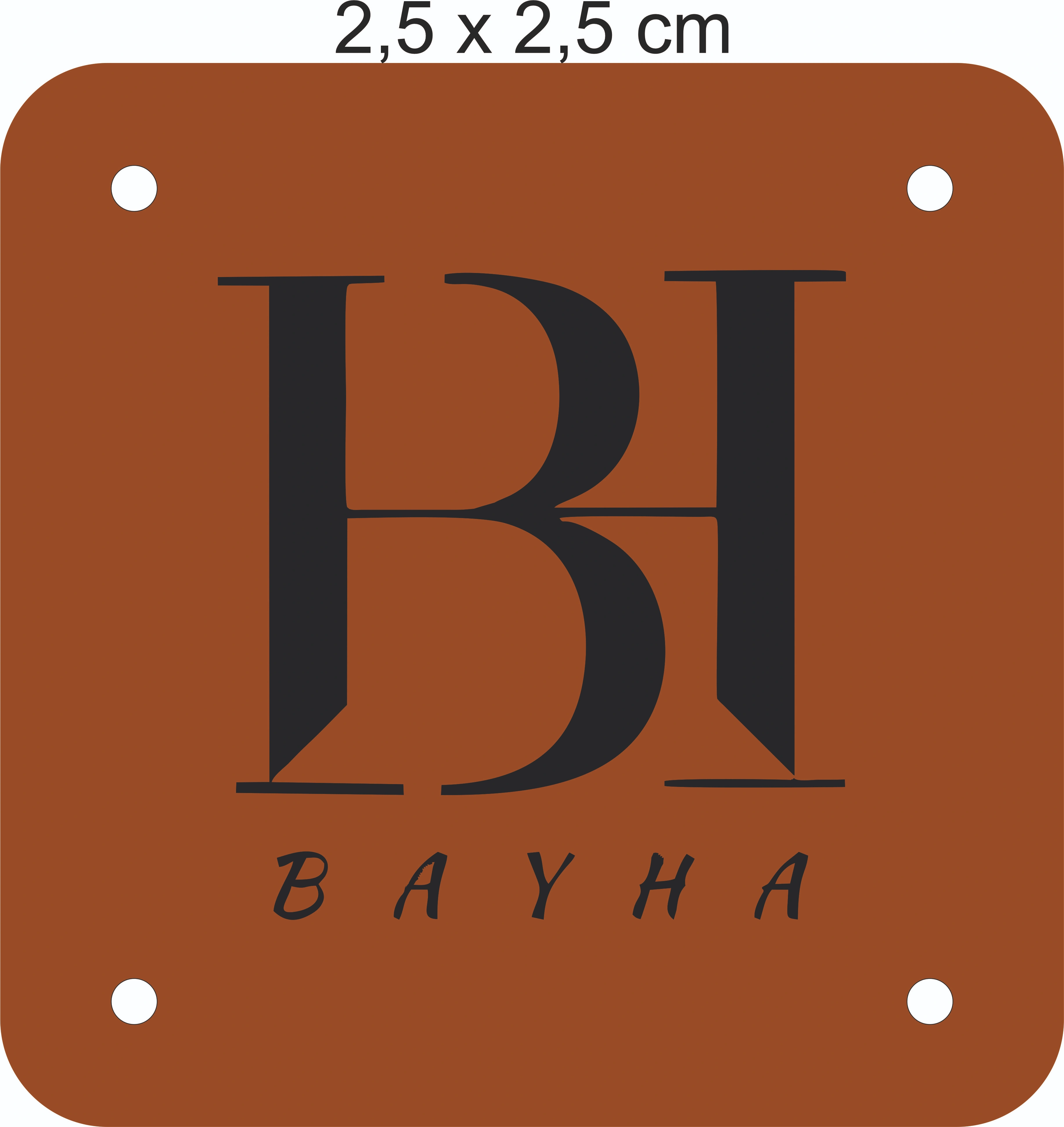2,5x 2,5 cm deri etiket (100 adet)