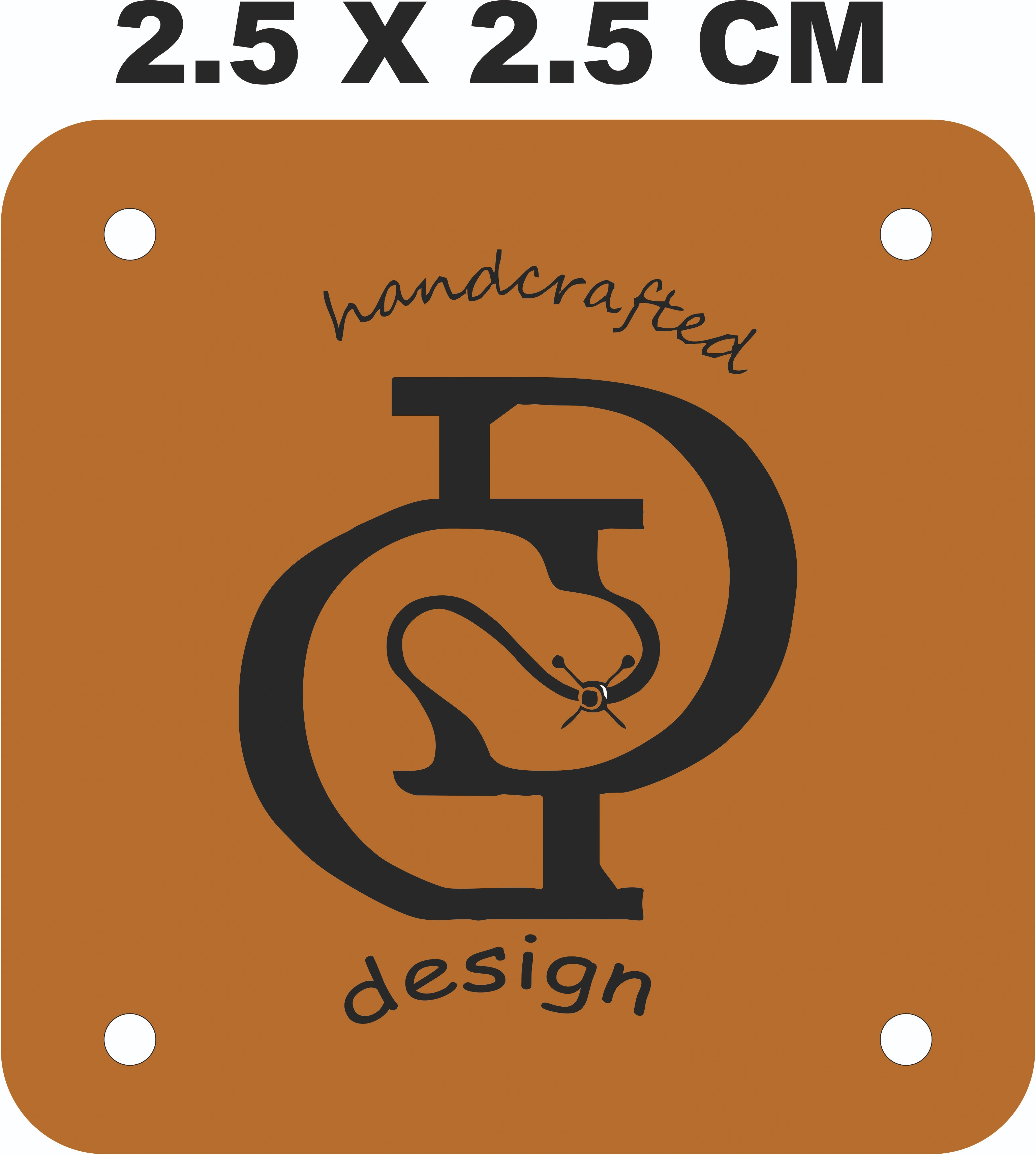 2,5x 2,5 cm deri etiket (100 adet)