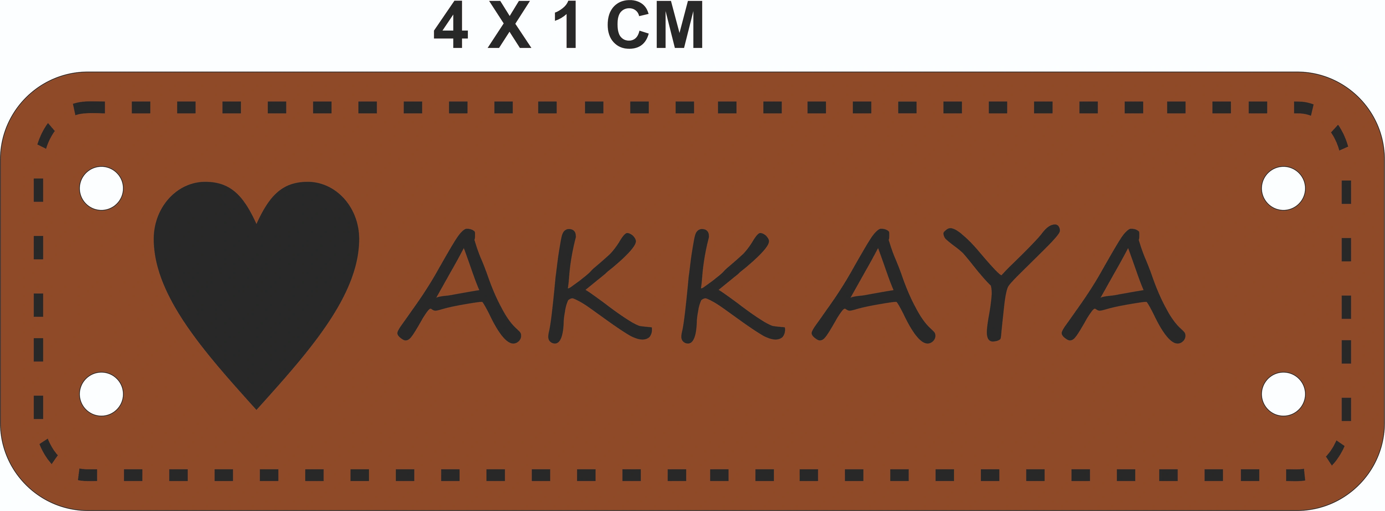 Deri Etiket 4x1 (100) Adet